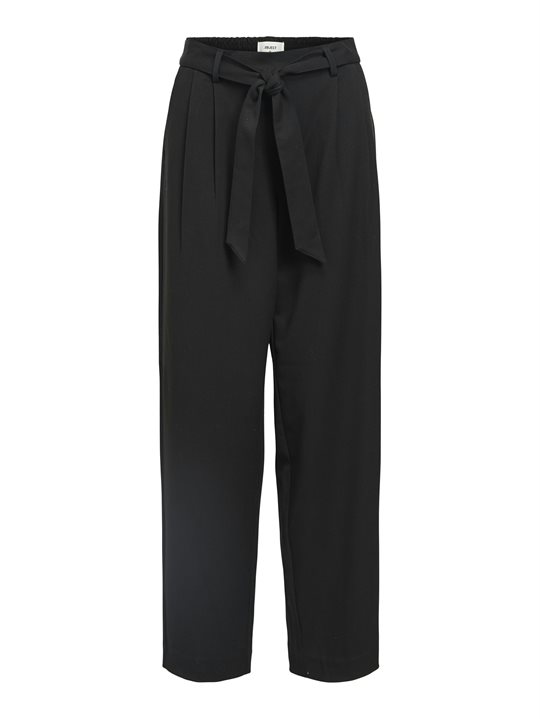 Object - Lisa Mw Straight Tie Pant - Black