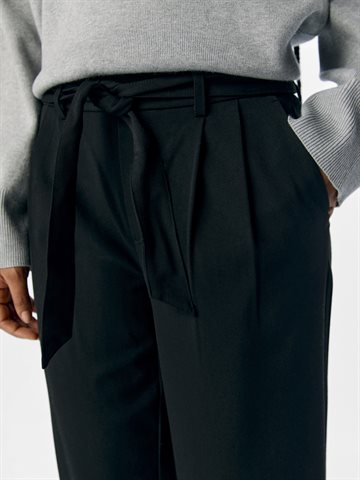 Object - Lisa Mw Straight Tie Pant - Black