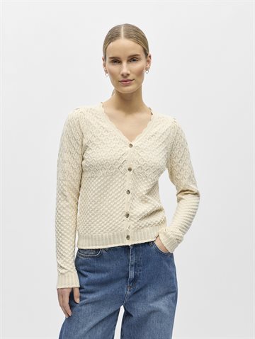 Object - Noa Ls V-Neck Knit Cardigan - Birch