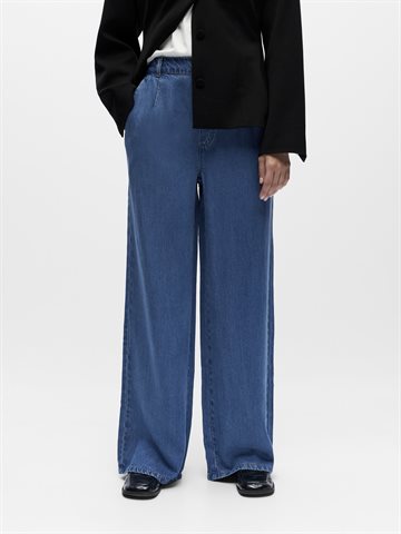 Object - Frame Lisa Wide Mw Pant - Medium Blue Denim