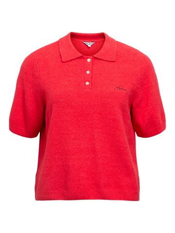 Object - Debbie SS Knit Polo - Poinsettia