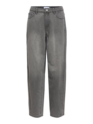 Object - Miu Zoe Mw Barrel Ankle Jeans - Medium Grey Denim