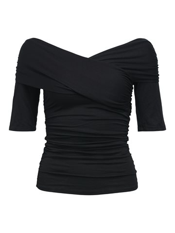Object - Levih 2/4 Cross Over Top - Black
