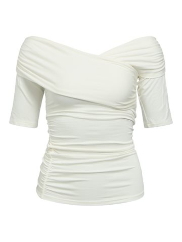 Object - Levih 2/4 Cross Over Top - Cloud Dancer