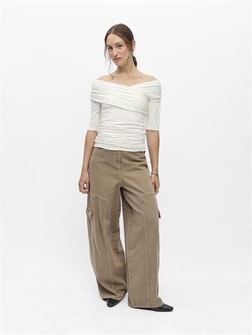 Object - Levih 2/4 Cross Over Top - Cloud Dancer