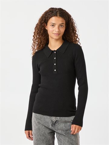 Neo Noir - Panama Knit Blouse - Black