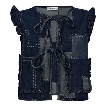 Co\' Couture - Stitchy Denim Vest - Denim Blue