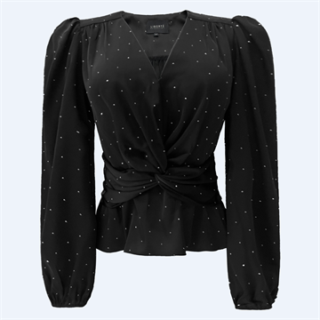 Liberté - Tiki Ls Twist Blouse - Black Diamond