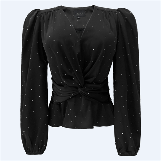 Liberté - Tiki Ls Twist Blouse - Black Diamond