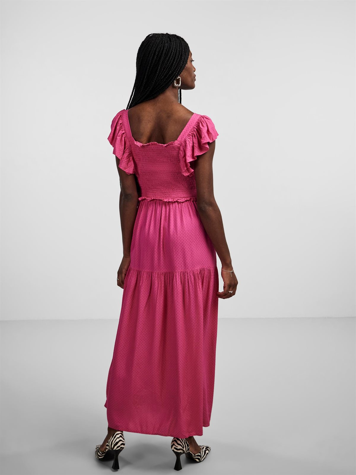 Y.A.S - Long Citri - Sl Fuchsia Dress