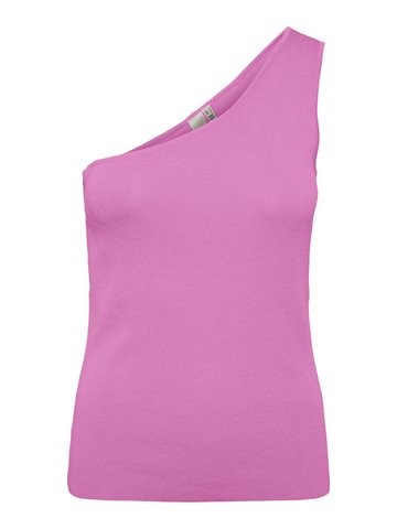 Y.A.S - Milla One Shoulder Knit Top - Pink