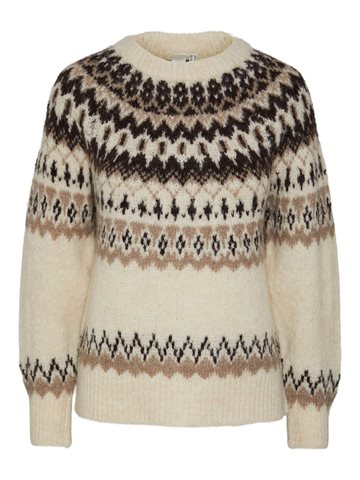 Y.A.S - Latte Ls Knit Pullover - Birch