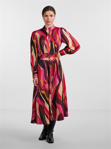 Y.A.S - Figana LS Long Shirt Dress - Rose Violet