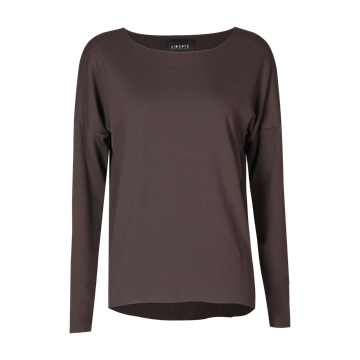 Liberté - Alma LS Top FLEECE - Dark Chocolate