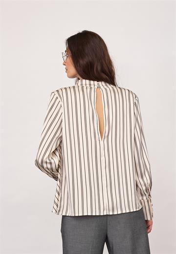 Co\' Couture - Helly Button Stripe Blouse - Off White