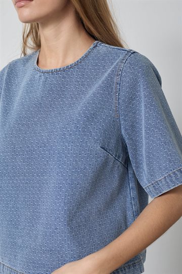 Co\' Couture - Lova Denim Blouse - Denim Blue