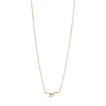 Enamel - Twist Necklace - Guld