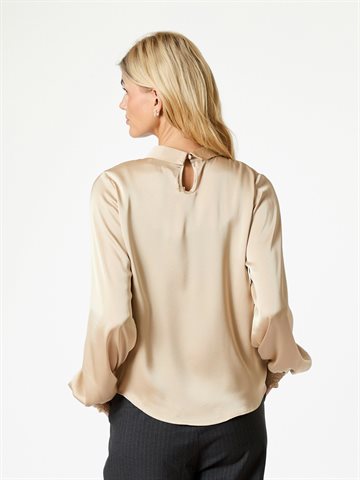 Neo Noir - Fairy Drapy Satin Blouse - Champagne