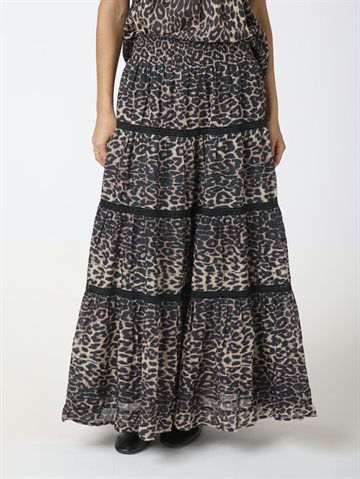 Neo Noir - Felicia Leo Voile Skirt - Leopard