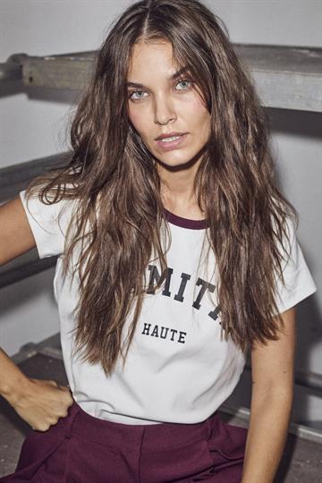 Haute L ' Amité - Neckline Logo Tee - Off-White