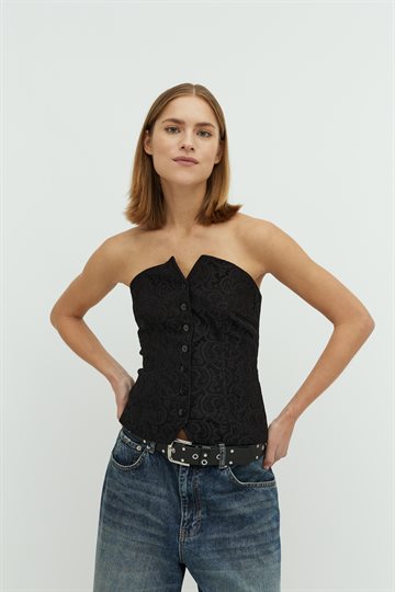 MbyM - Gunny Lace Top - Black