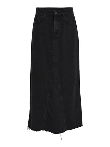 Object - Harlow Long Denim Skirt - Sort