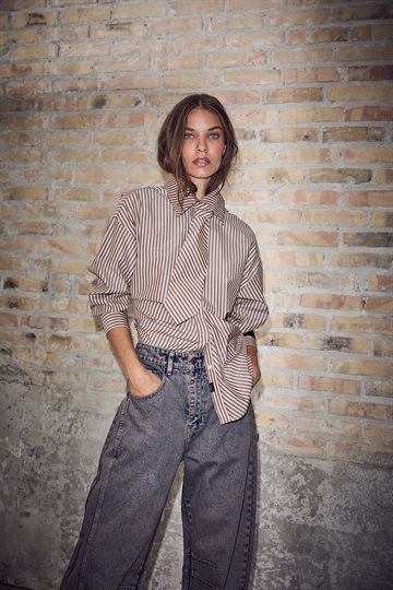 Haute L\' Amitié - Drew Barrel Panel Jeans Mocca - Mocca