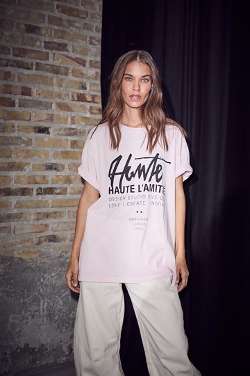 Haute L \' Amitié - Studio Loose Tag Tee - Iced Rose
