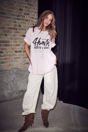 Haute L \' Amitié - Studio Loose Tag Tee - Iced Rose