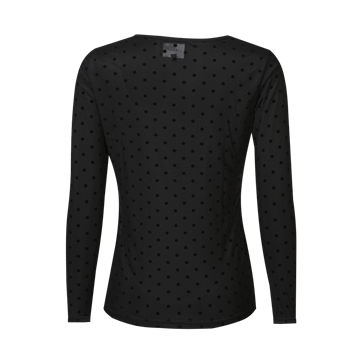 Liberté - Mesh Ls Tshirt Dot - Black Medium Dot