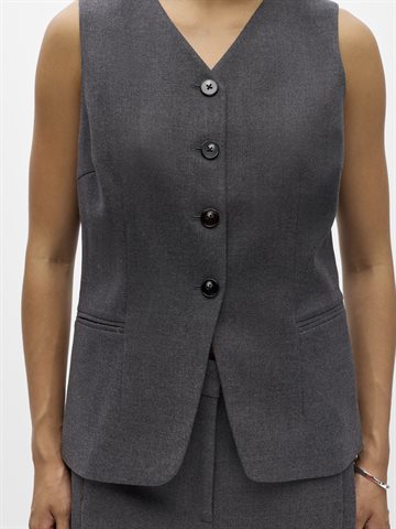 Object - Kavin Waistcoat - Dark Grey Melange