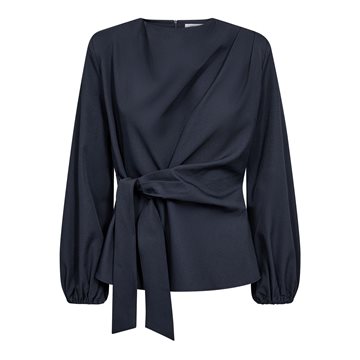 Co' Couture - Luna Tie Blouse - Navy