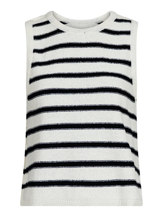 Neo Noir - Chira Boucle Knit Stripe Top - Black Striped