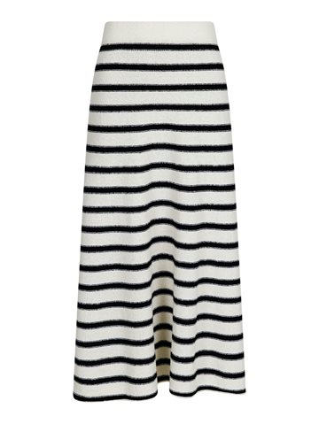 Neo Noir - Etti Boucle Knit Stripe Skirt - Black Striped