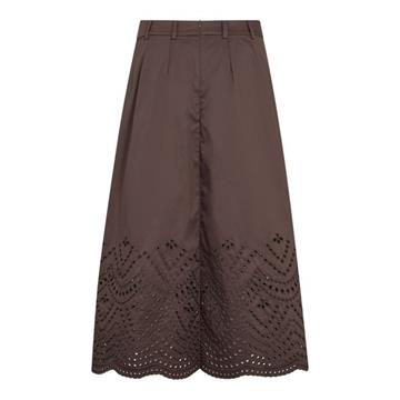 Co\' Couture - Poppy Pleat Scallop Skirt - Dark Brown