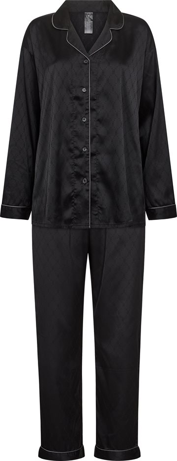 Hype The Detail - Satin Pyjamas - Black