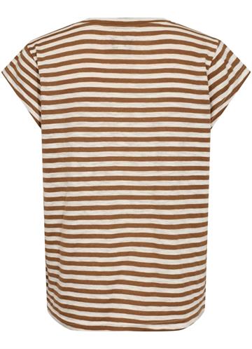 Liberté - Ulla Stripe T-Shirt - Brown White Stripe