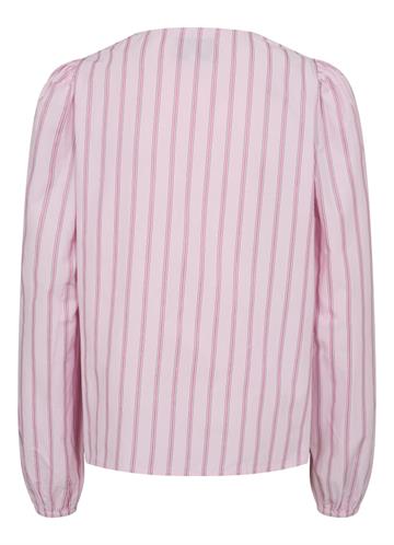 Liberté - Pianna Wrap Blouse - Pink Stripe