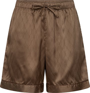 Hype The Detail - Satin Short Set - Brown