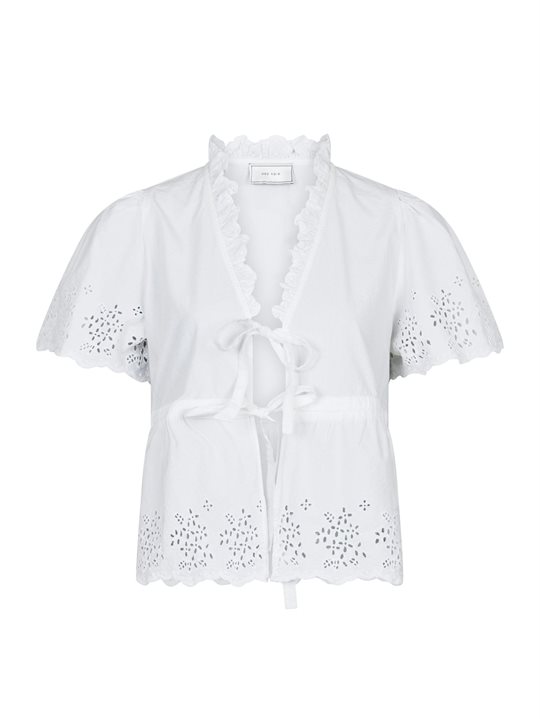 Neo Noir - Satsi Embroidery Blouse - Hvid