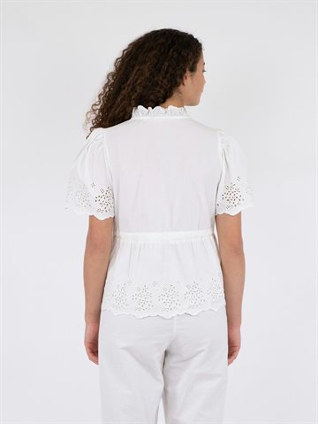 Neo Noir - Satsi Embroidery Blouse - Hvid