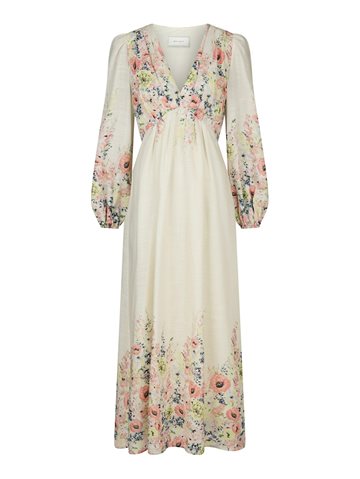 Neo Noir - Silfi Flower Print Dress - Creme 