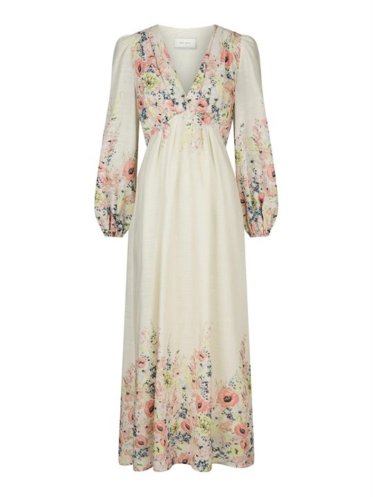 Neo Noir - Silfi Flower Print Dress - Creme 