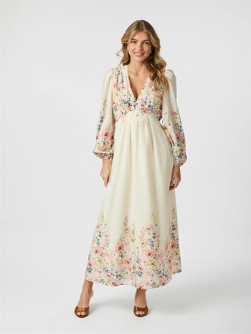 Neo Noir - Silfi Flower Print Dress - Creme 