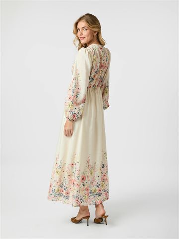 Neo Noir - Silfi Flower Print Dress - Creme 