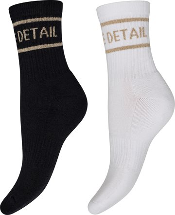 Hype The Detail - Tennis Sock 2-pk - Sort Hvid