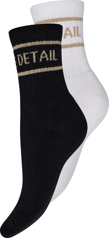 Hype The Detail - Tennis Sock 2-pk - Sort Hvid