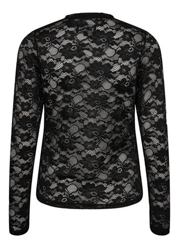 Liberté - Isa Ls Lace Blouse - Sort