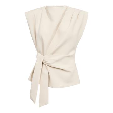Co' Couture - Acile Pleat Top - Bone