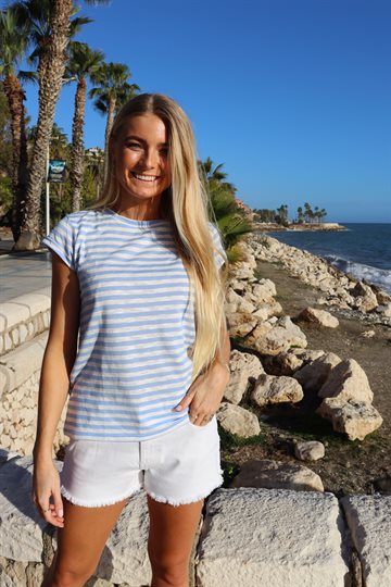 Liberté - Ulla T-shirt - Light Blue White Stripe